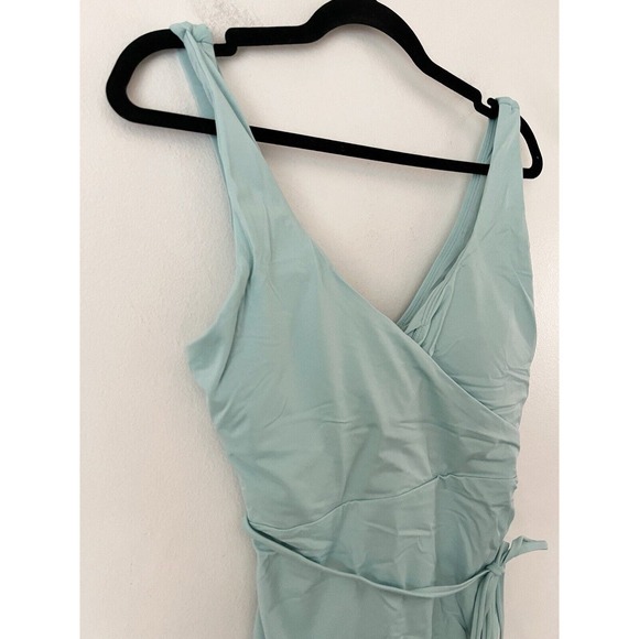 NWT Andie Swim The Belmar One Piece Cabana Blue Tie Waist Swimsuit Sz Medium - Picture 5 of 7